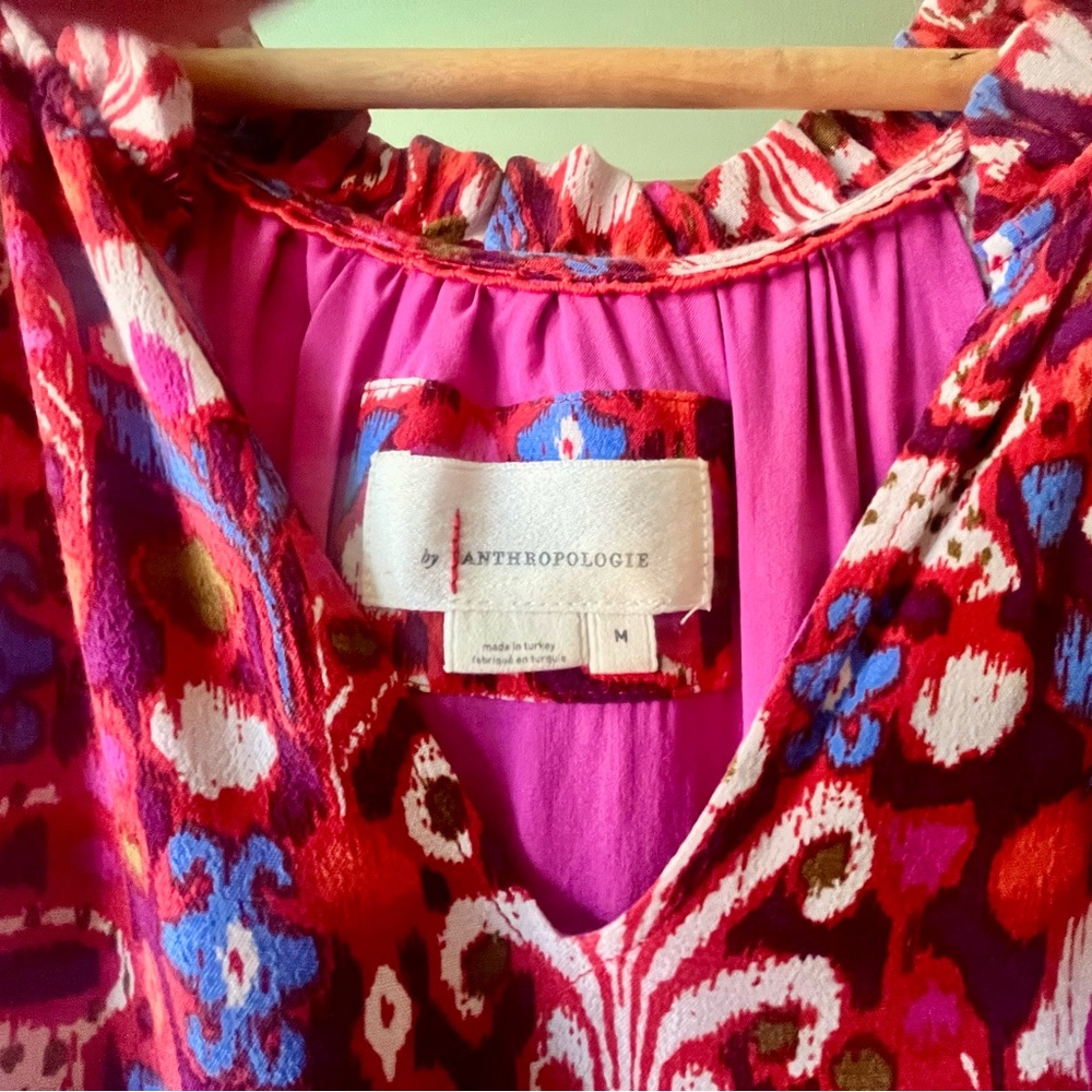 Anthropologie Women’s Dress in Red and White Pattern - Picture 4 of 4